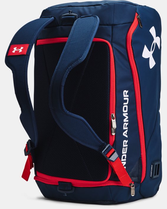 Unisex UA Contain Duo SM Backpack Duffle, Blue, pdpMainDesktop image number 1